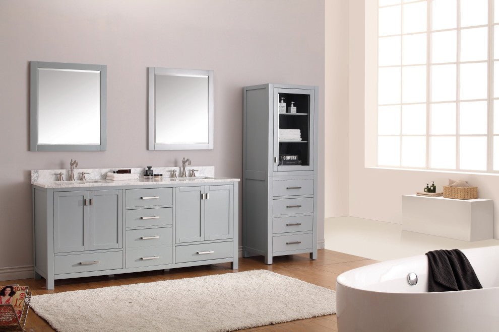 Avanity Modero 72" Double Vanity Only, Chilled Gray Finish