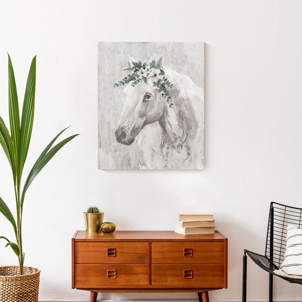 Horse With Greens 20 x 24 Canvas Wall Art