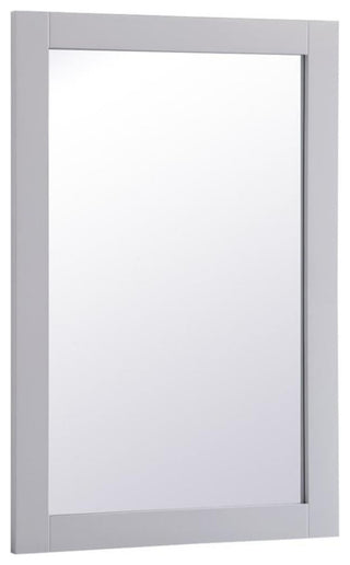 Elegant Decor Aqua 36" x 24" Wood Frame Bathroom Mirror in Gray