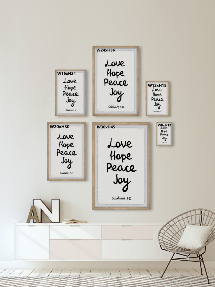"Peace and Joy" Framed Painting Print, 16x24