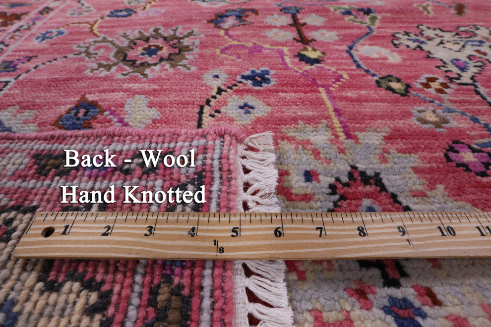 Hand-Knotted Turkish Oushak Wool Rug 4' 2" X 6' 4" - Q15345