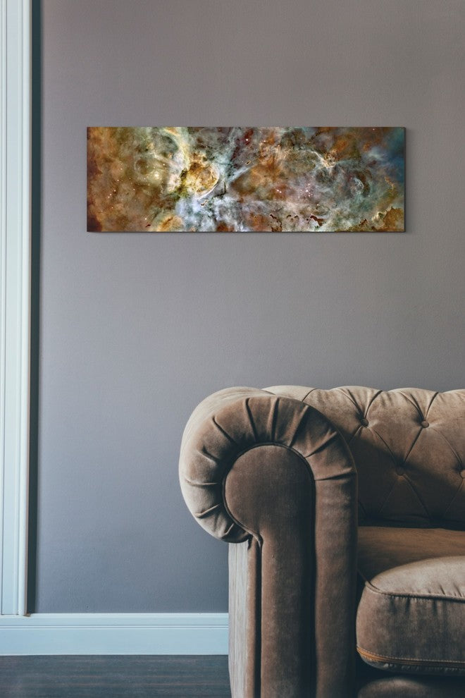 Epic Graffiti "Carina Nebula" Hubble Space Telescope Giclee Canvas Art, 12"x36"