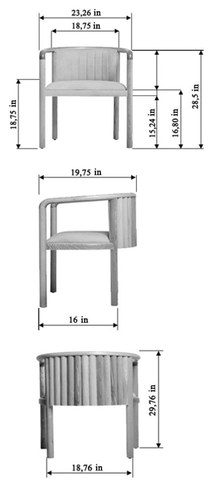 Alton Dining Chair, Black Wood, Emerald Material