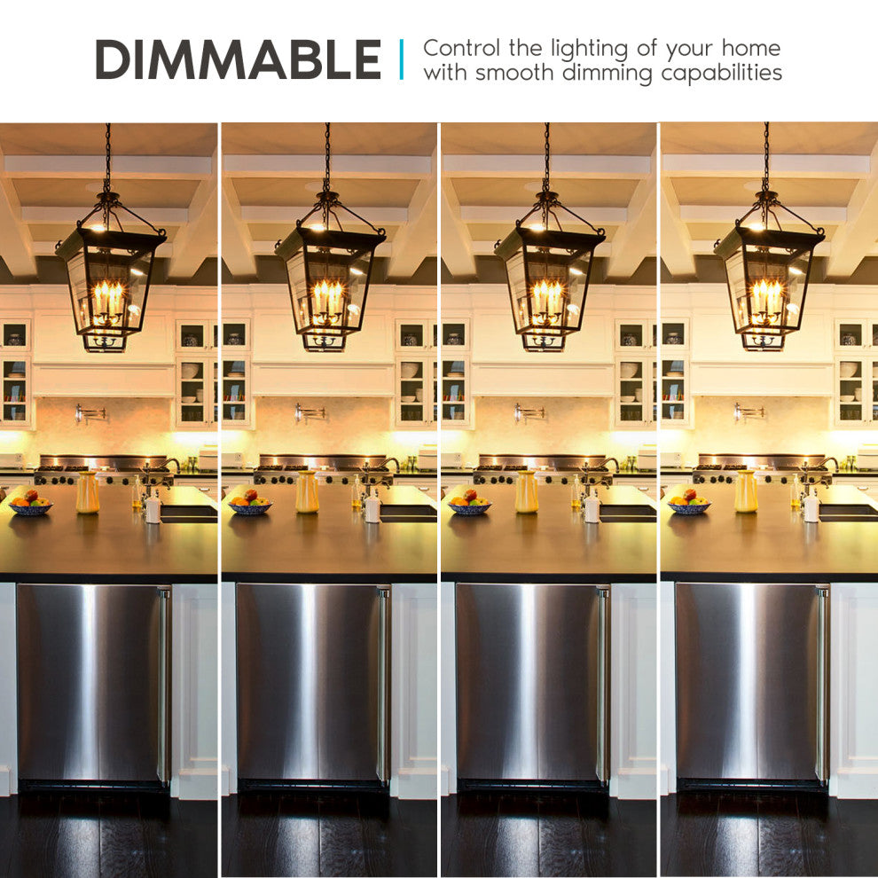 Luxrite Candelabra LED Bulb Warm White 5W Dimmable E12 24 Pack