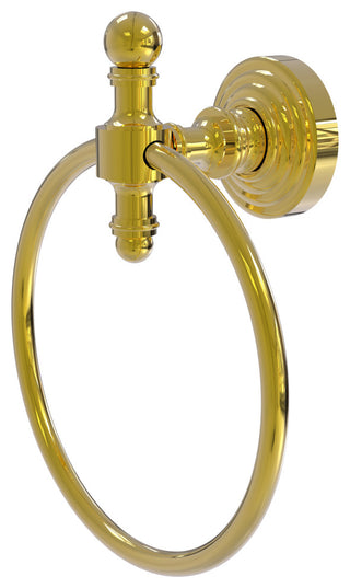 Retro Wave Towel Ring, Polished Brass