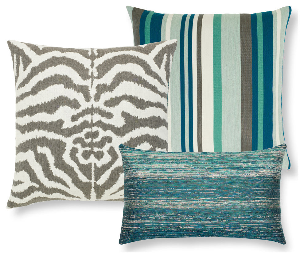 Texture Lagoon Lumbar Indoor/Outdoor Performance Pillow, 12"x20"