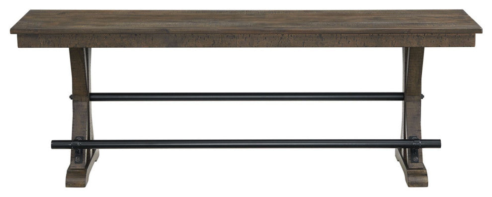 Sullivan 24" Tall Backless Counter Bench, Brushed Charcoal