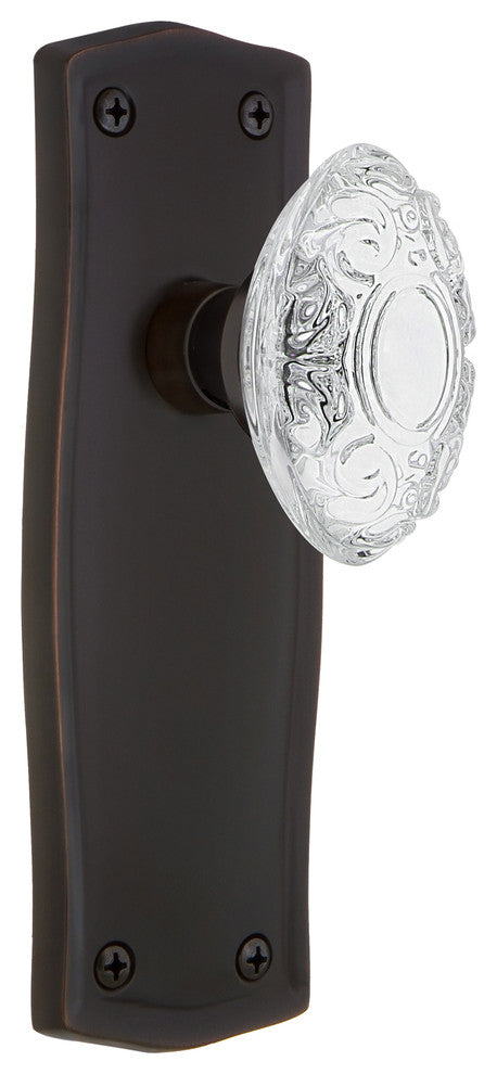 Prairie Plate Single Dummy Crystal Victorian Knob, Timeless Bronze, PRACVI