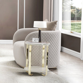 Ariana Chairside Table, Gold