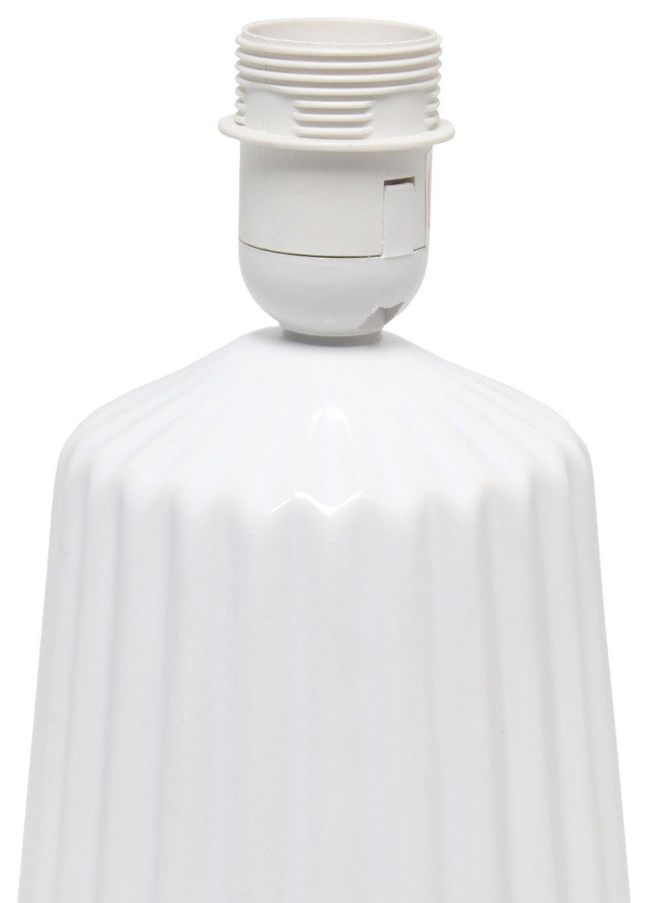 Simple Designs Off White Pleated Base Table Lamp