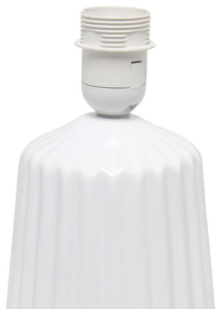 Simple Designs Off White Pleated Base Table Lamp