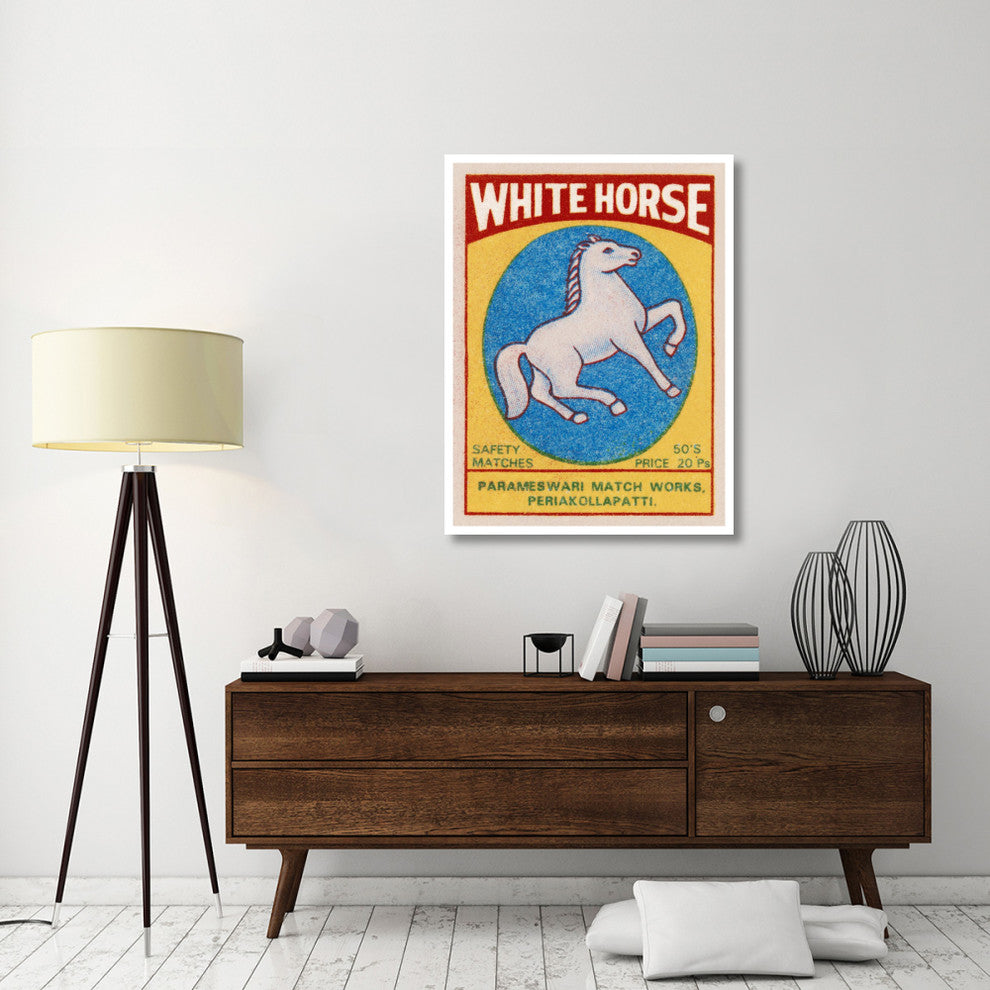 "White Horse Matches" Digital Paper Print by Phillumenart, 35"x46"