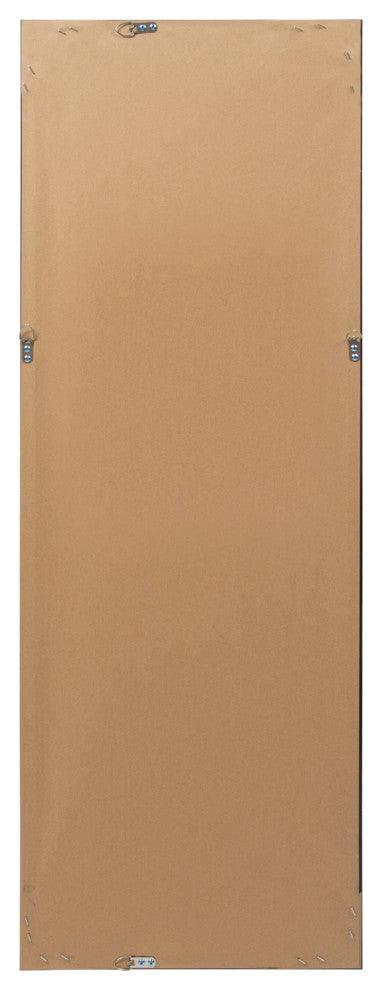 Rhodes Framed Wall Mirror, Dark Silver, 16.75x48.75