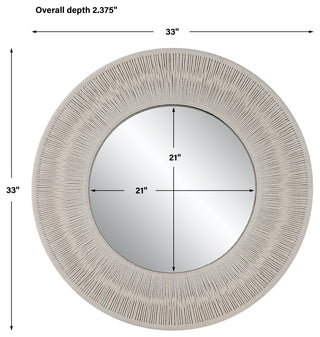 Uttermost 09824 Sailor's Knot White Small Round Mirror