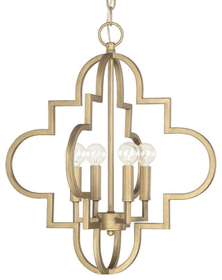 Capital Lighting The Ellis Collection 4 Light Pendant, Brushed Gold