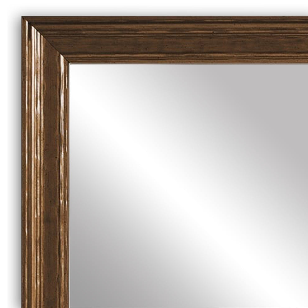 Crenshaw Framed Wall Mirror, Bronze, 28"x36"
