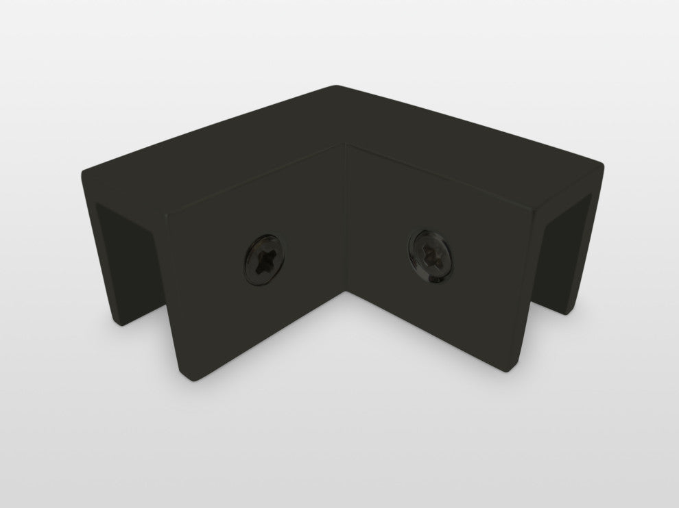 78"x60"x36" Frameless 90 Degree Shower Enclosure Wall Hinge, Matte Black