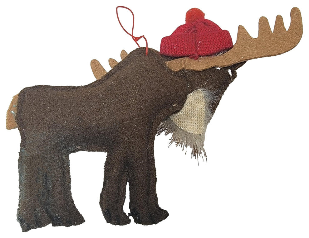 Cute Hand Crafted Plush Felt Ornament Woodland Animal 7 in Large, Moose