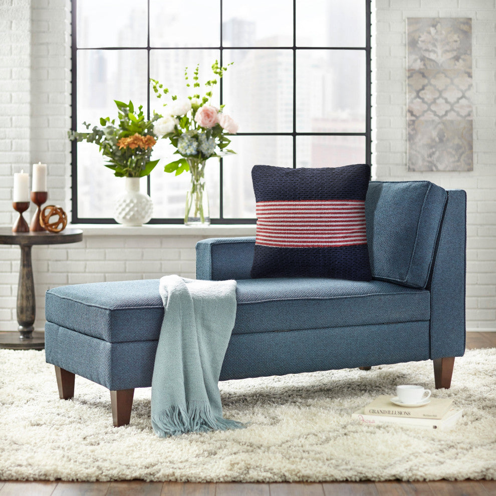 Navy Nautical Striped Throw Pillow