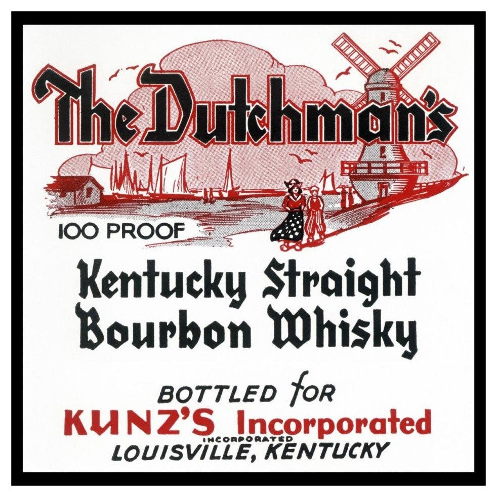 "The Dutchman's Kentucky Straight Bourbon Whiskey" Paper Art, 32"x32"