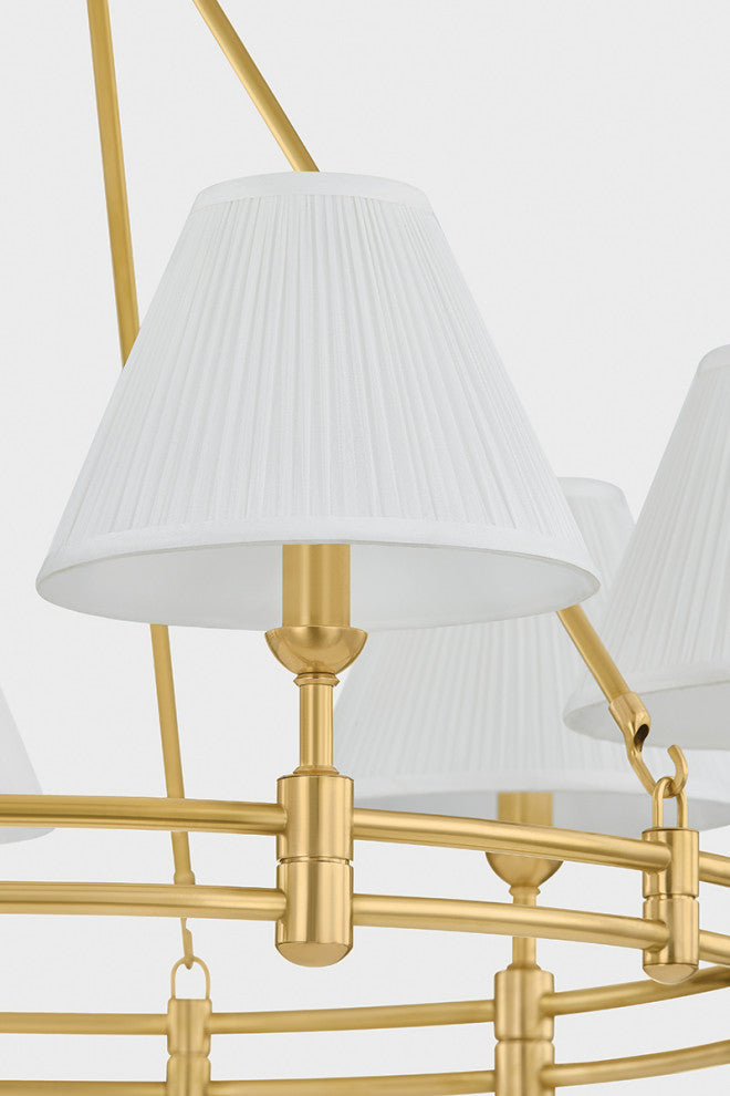 Hudson Valley Lighting Howard Chandelier By Mark D. Sikes, Aged Brass