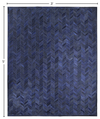 Meir Handmade Area Rug Blue, 3' 0" X 5' 0"