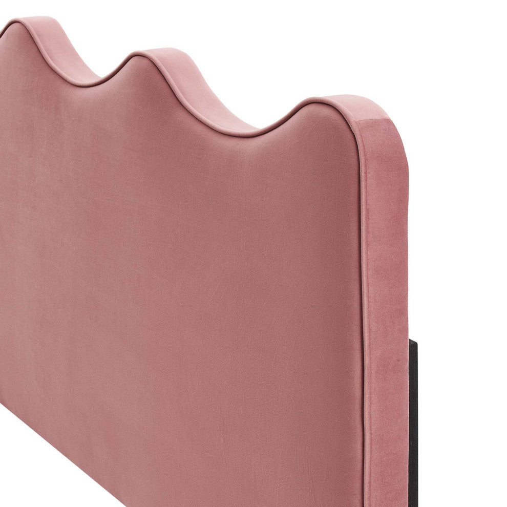 Headboard, Twin Size, Velvet, Pink, Modern Contemporary, Bedroom Master Suite