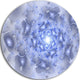 Glittering Gold Purple Fractal Flower, Floral Round Metal Wall Art, 23"