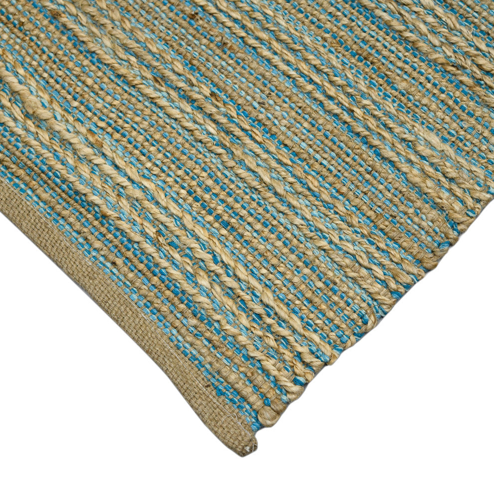 Naturals Sinclair Area Rug, Blue, 8' x 10', Striped