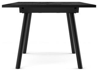 Amisco Faber Extendable Dining Table, Basalt Tfl / Black Metal