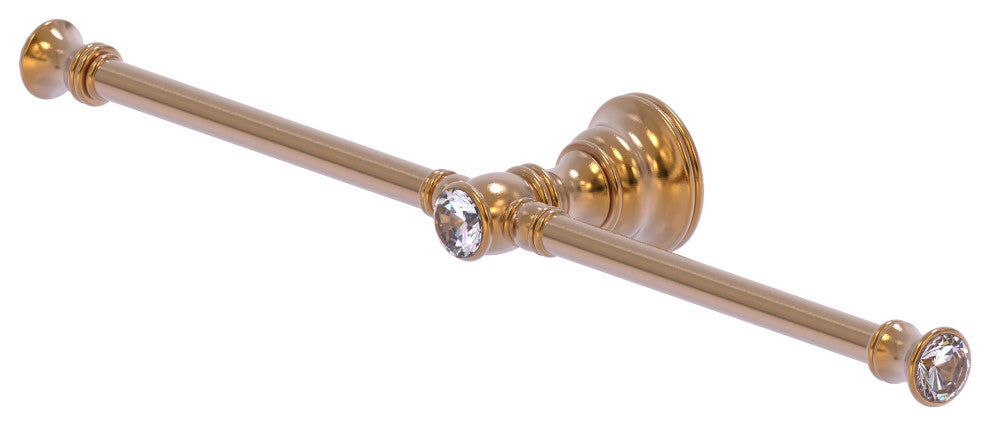 Carolina Crystal 2 Arm Guest Towel Holder, Brushed Bronze
