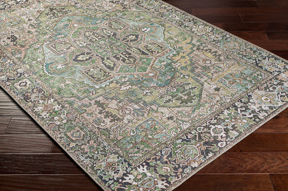 Iris IRS-2361 Traditional Olive Green 9'x12' Area Rug