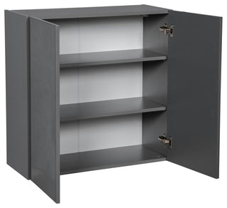 33 x 30 Wall Cabinet-Double Door-with Grey Gloss door