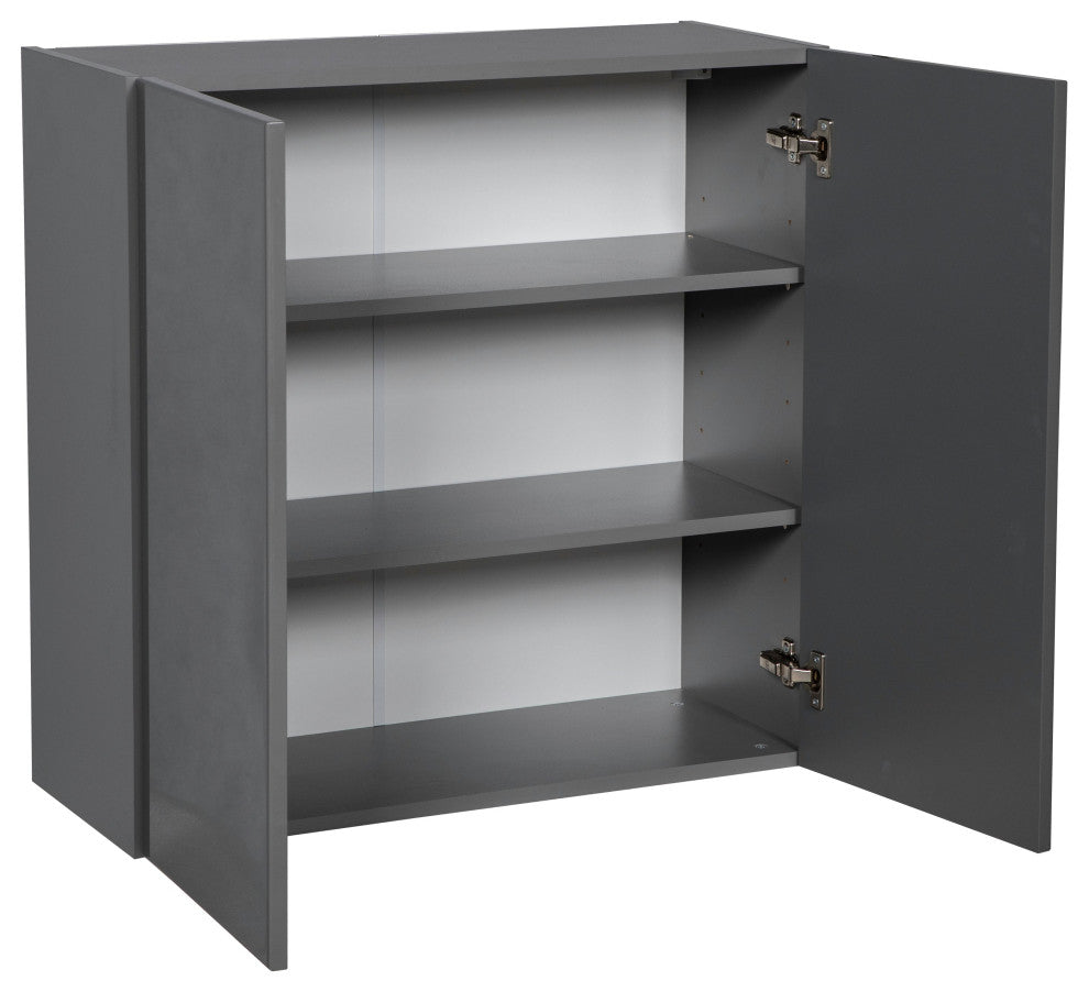 33 x 30 Wall Cabinet-Double Door-with Grey Gloss door