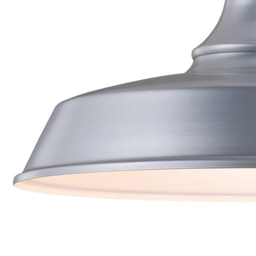 Dorado 15-in Outdoor Wall Light Satin Silver and White