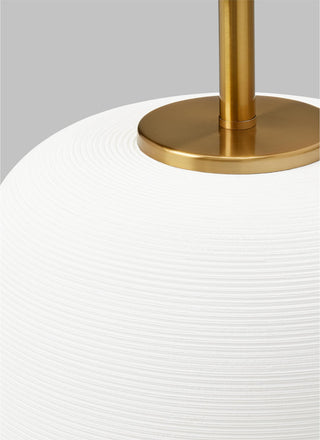 Fanny Wide Table Lamp, Matte White Ceramic