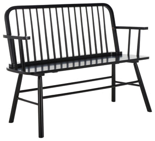 Safavieh Lucilia Spindle Bench, Black