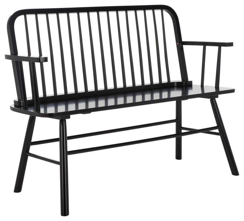 Safavieh Lucilia Spindle Bench, Black