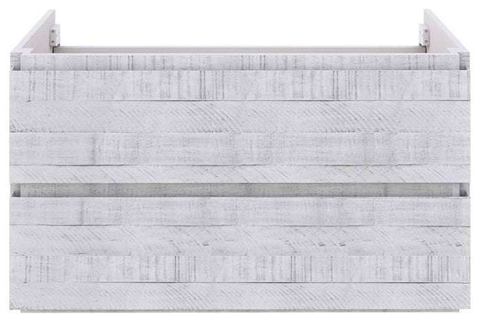 Fresca Formosa Modern 35" Rustic White Wall Hung Bathroom Cabinet