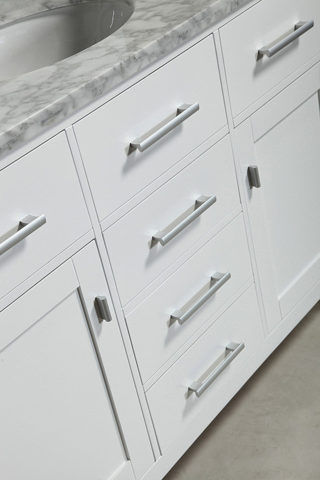 Two London 48" Single Sink Vanity Set With Make-Up Table, White