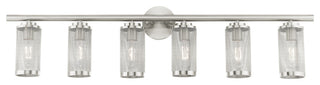 Livex Lighting Industro 6 Light Brushed Nickel Extra Large Vanity Sconce