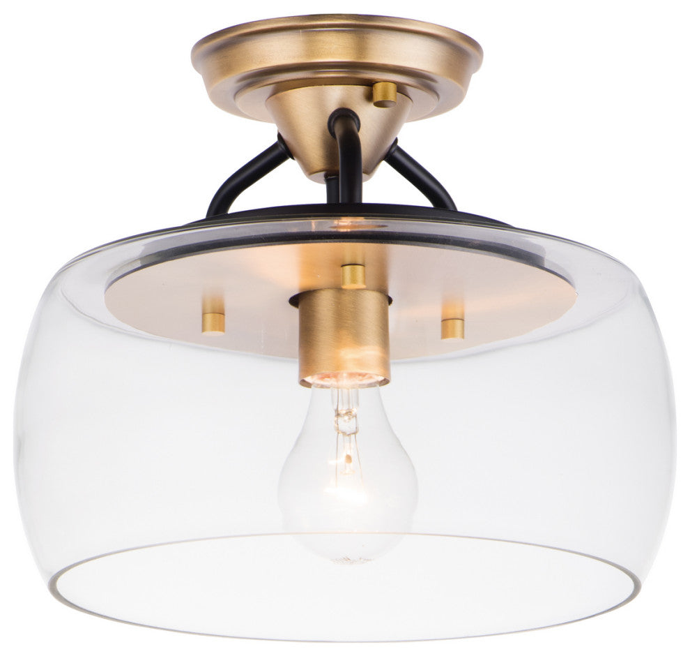 Maxim Goblet One Light Semi-Flush Mount 26129CLBZAB