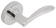 Crest Lever, Half Passage, Right Hand, Polished Stainless Steel, 2-3/8" Backset