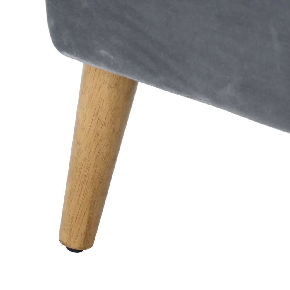 GDF Studio Scarlett Modern New Velvet Sofa, Pewter