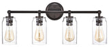 CHLOE Lighting Joyce Contemporary 4-Light Bath Vanity Fixture, Rubbed Bronze