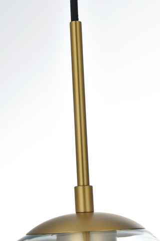 Home Living 18" Flush Mount Clear Shade, Satin Gold