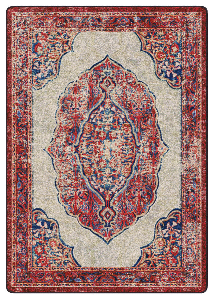 Jules + Cole Camilla Premium Area Rug | Traditional/Persian/Boho, Red, Indoor, Fall Harvest, 5' X 8' Rectangle