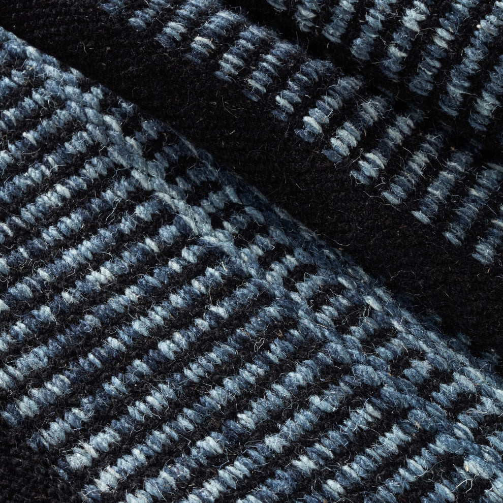 Dash & Albert Malta Navy Handwoven Wool Rug, Blue, 2' x 3'
