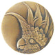 Cockatoo Knob Antique Brass Small, Left Side, Right
