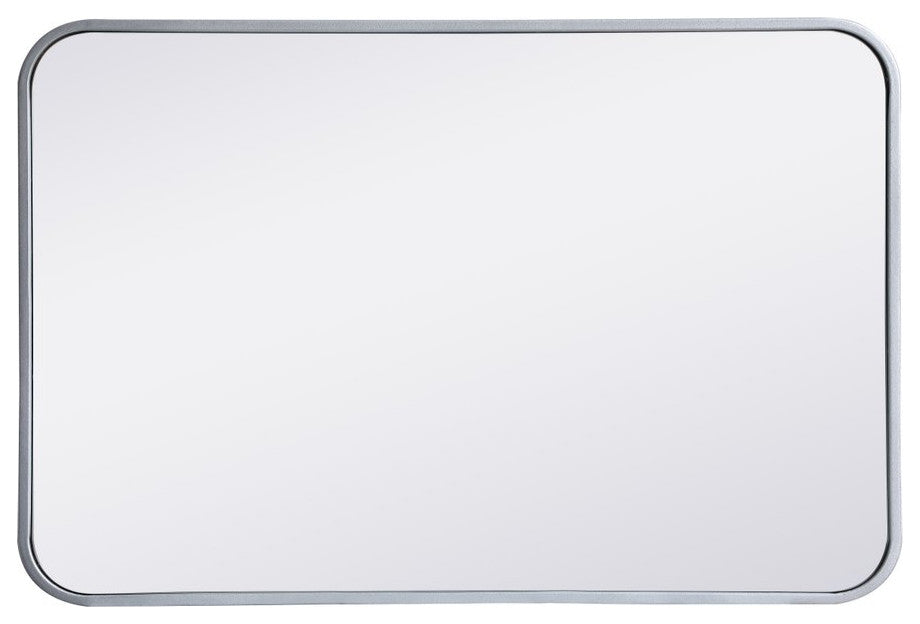 Elegant Decor MR802030S Soft Corner Metal Rectangular Mirror, 20"x30"